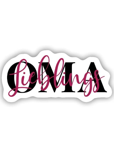 Lieblingsoma Oma - Sticker Größe S (10 x 10 cm) - Mattweiß - Vorne