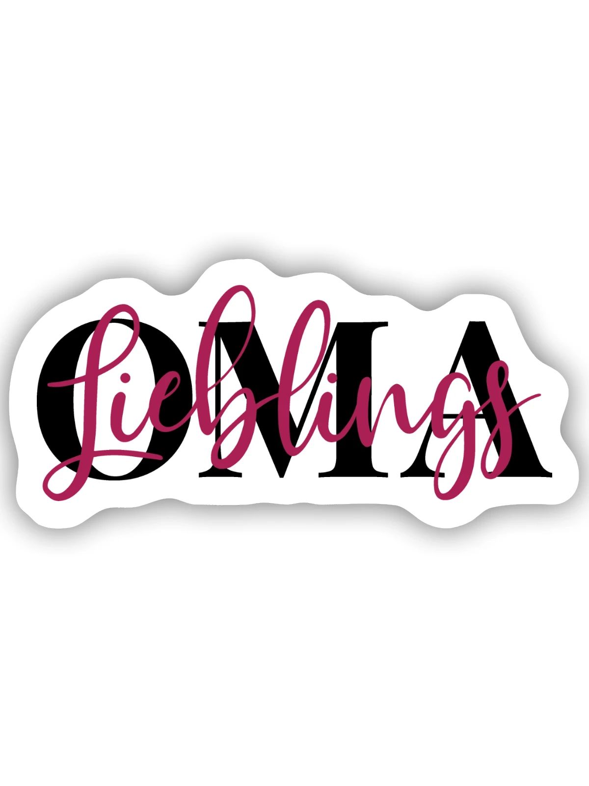 Lieblingsoma Oma - Sticker Größe S (10 x 10 cm) - Mattweiß - Vorne