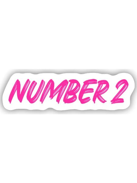 Numéro 2 - deux - deuxième - deuxième - 2 - numéro 2 - Sticker taille S (10 x 10 cm) - blanc mat - Devant