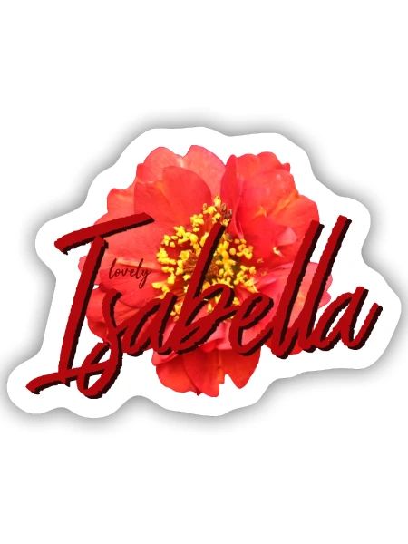 Isabella - Sticker Größe S (10 x 10 cm) - Mattweiß - Vorne