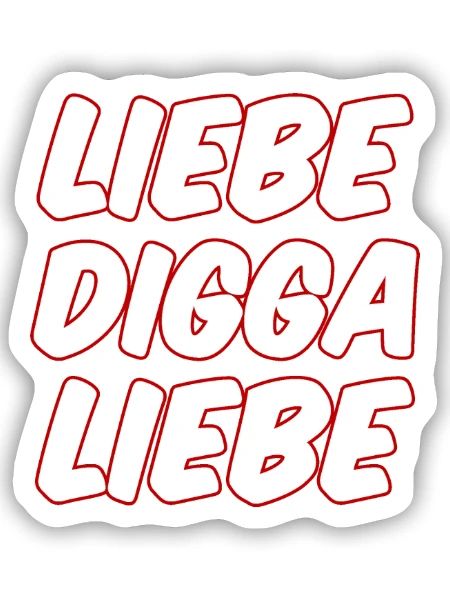 Liebe! - Sticker Größe S (10 x 10 cm) - Mattweiß - Vorne
