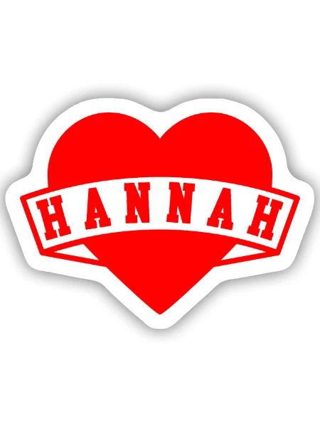 Hannah Herzen - Sticker Größe S (10 x 10 cm) - Mattweiß - Vorne