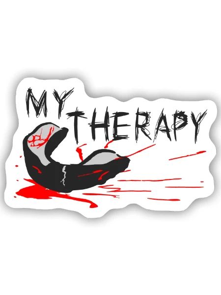 My Therapy - Sticker Größe S (10 x 10 cm) - Mattweiß - Vorne