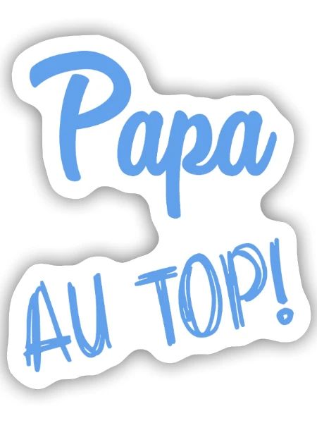 FROHER VATERTAG. PAPA. VATERTAG - Sticker Größe S (10 x 10 cm) - Mattweiß - Vorne