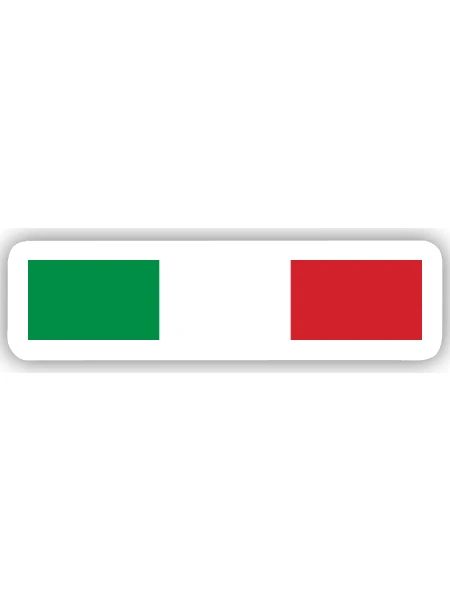 Italië Banner - Sticker maat S (10 x 10 cm) - mat wit - Voor