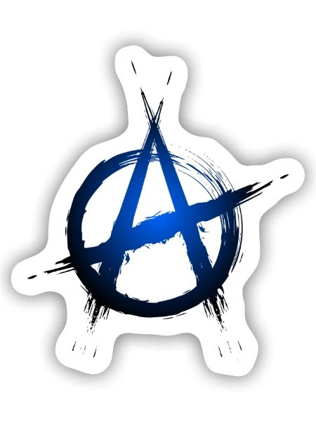 Anarchie Symbol - Sticker Größe S (10 x 10 cm) - Mattweiß - Vorne