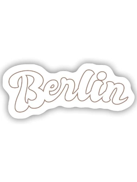 Berlin Deutsche Hauptstadt Schriftzug - Sticker Größe S (10 x 10 cm) - Mattweiß - Vorne