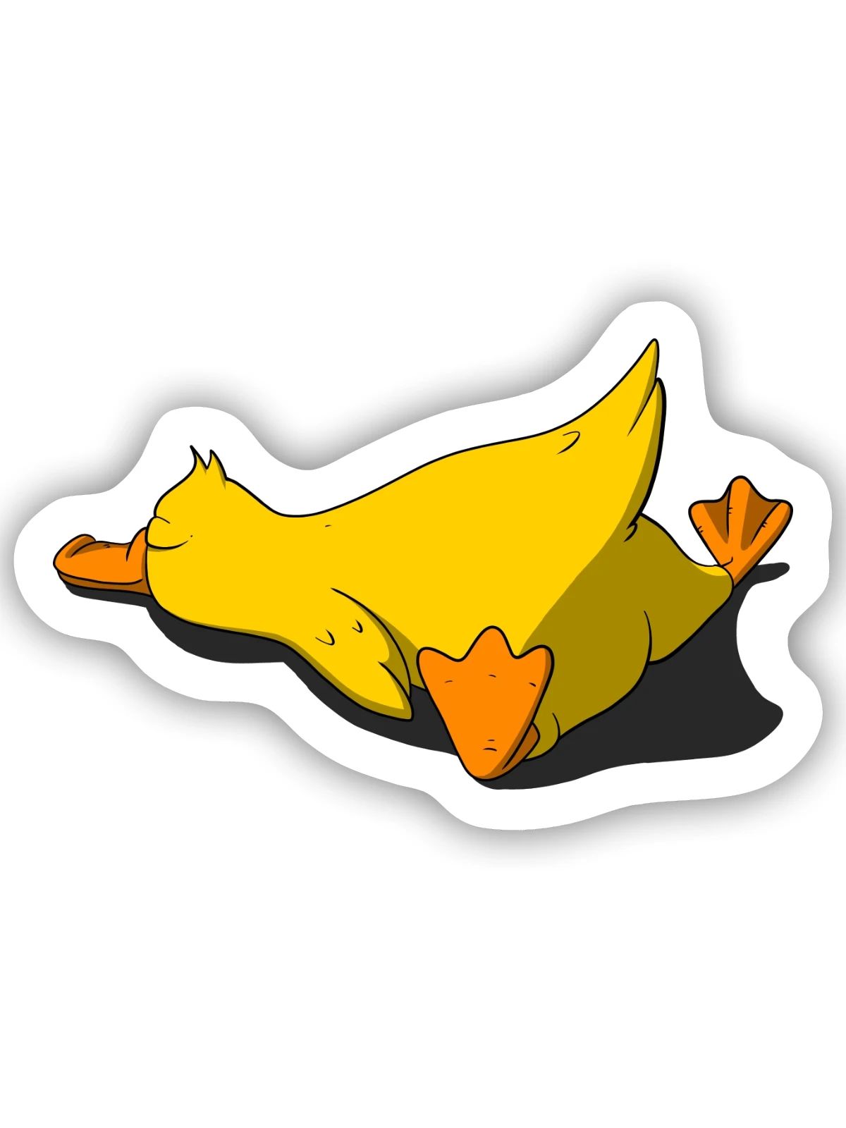 Schlafendes Küken - Sticker Größe S (10 x 10 cm) - Mattweiß - Vorne