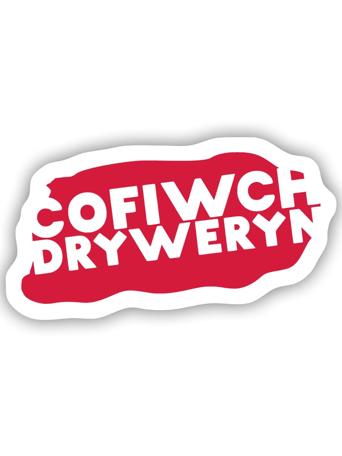 Cofiwch Dryweryn - Sticker Größe S (10 x 10 cm) - Mattweiß - Vorne