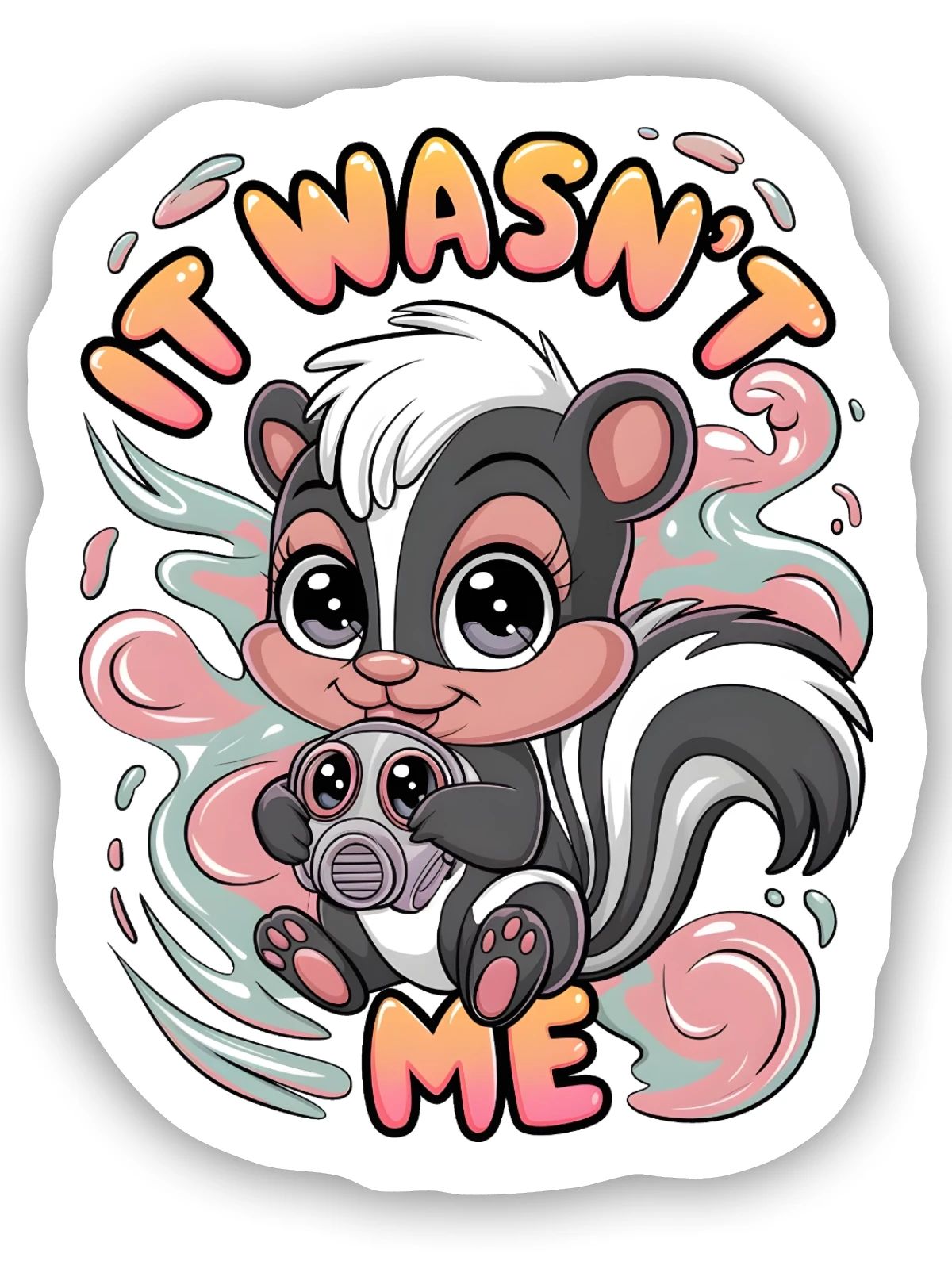 Ich war es nicht - Sticker Größe S (10 x 10 cm) - Mattweiß - Vorne