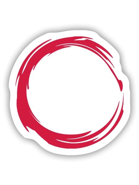 Kreis Design Symbol - Sticker Größe S (10 x 10 cm) - Mattweiß - Vorne