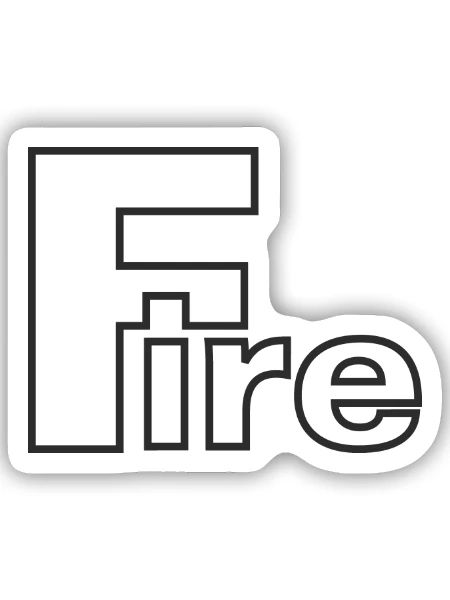 Fire - Sticker Größe S (10 x 10 cm) - Mattweiß - Vorne