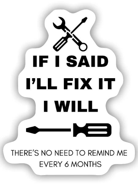 Bricoleur - Sticker taille S (10 x 10 cm) - blanc mat - Devant