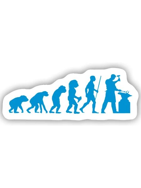 Schmied - Sticker Größe S (10 x 10 cm) - Mattweiß - Vorne