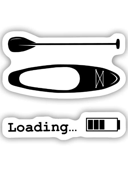 SUP-Therapie, Stand-Up-Paddle-Design - Sticker Größe S (10 x 10 cm) - Mattweiß - Vorne