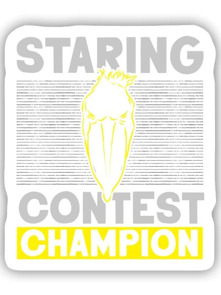 Staring Contest Champion Schuhschnabel Storch Walf - Sticker Größe S (10 x 10 cm) - Mattweiß - Vorne