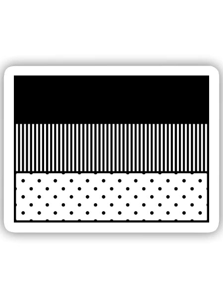 Deutschland Fahne Flagge einfarbig Heraldik lang - Sticker Größe S (10 x 10 cm) - Mattweiß - Vorne