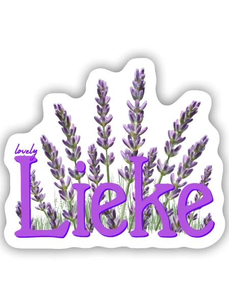 Lieke - Sticker Größe S (10 x 10 cm) - Mattweiß - Vorne