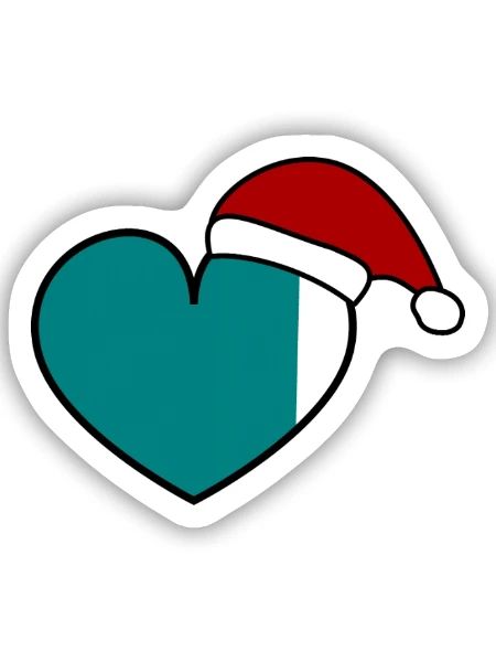 WEIHNACHTEN. FRÖHLICHE WEIHNACHTEN. HERZ. FRÖHLICHE WEIHNACHTEN. - Sticker Größe S (10 x 10 cm) - Mattweiß - Vorne