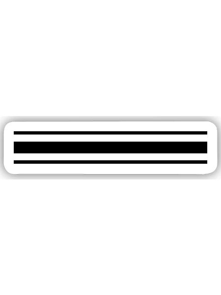 Schwarze Linien - Sticker Größe S (10 x 10 cm) - Mattweiß - Vorne