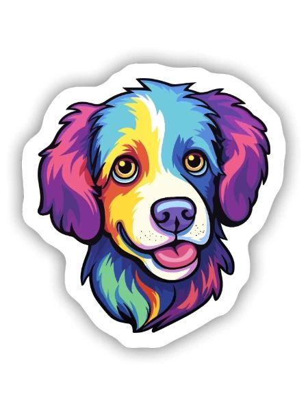 Drentse Patrijshond Hunderasse Cartoon Kawaii Illus - Sticker Größe S (10 x 10 cm) - Mattweiß - Vorne