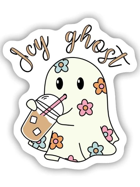 Eisiger Geist - Sticker Größe S (10 x 10 cm) - Mattweiß - Vorne