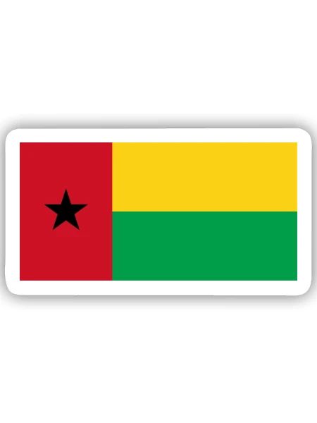 Guinea-Bissau - Sticker Größe S (10 x 10 cm) - Mattweiß - Vorne