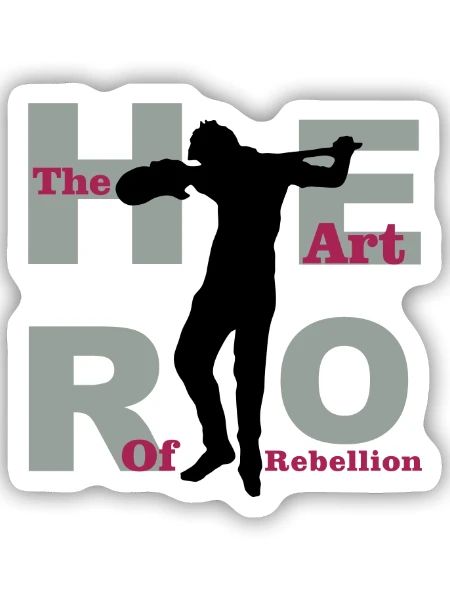 hero guitar - Sticker Größe S (10 x 10 cm) - Mattweiß - Vorne