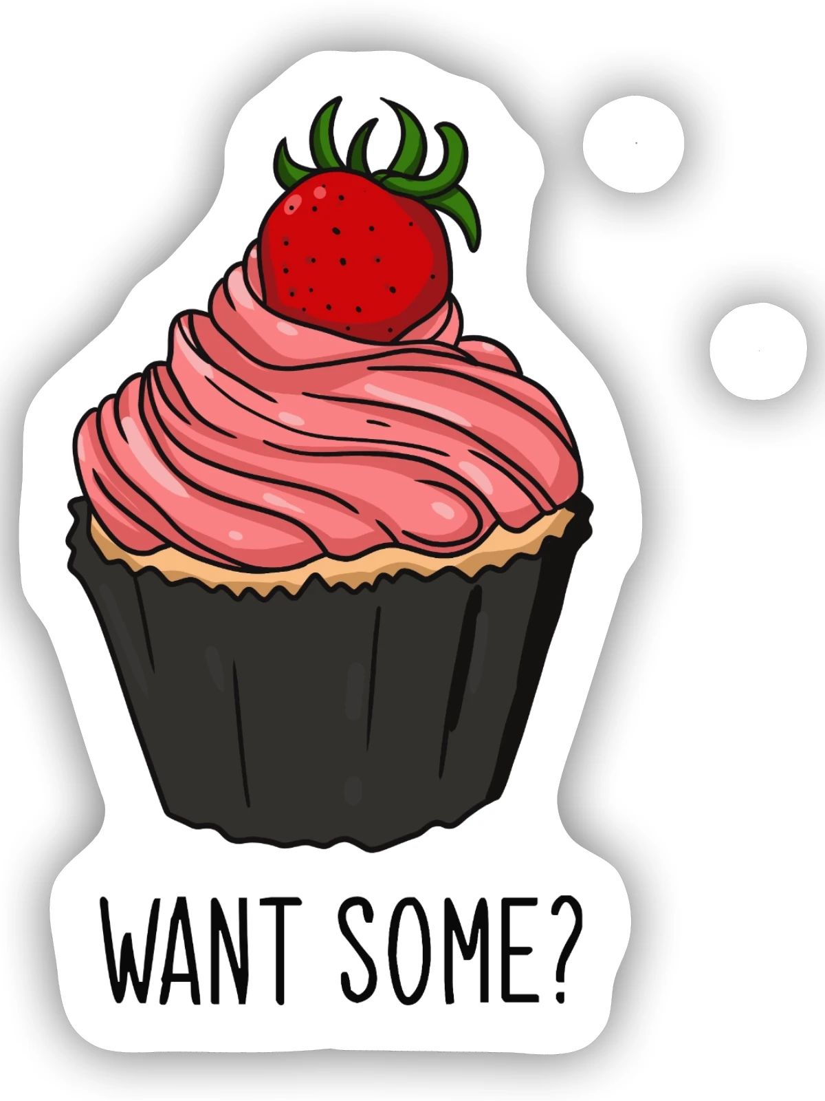 Muffin - Sticker Größe S (10 x 10 cm) - Mattweiß - Vorne
