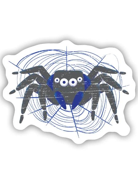 Spinnenliebhaber Spinnenflüsterer Arachnid Tarantu - Sticker Größe S (10 x 10 cm) - Mattweiß - Vorne