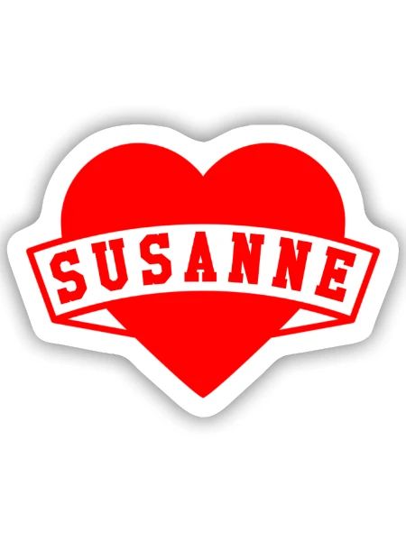 Susanne Herzen - Sticker Größe S (10 x 10 cm) - Mattweiß - Vorne