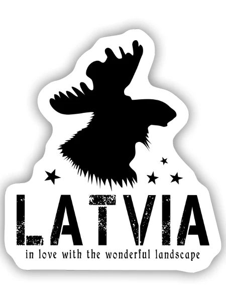Latvia Lettland lettisch Riga - Sticker Größe S (10 x 10 cm) - Mattweiß - Vorne