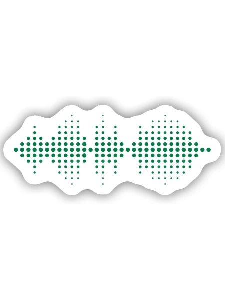 Sound Equalizer - Sticker Größe S (10 x 10 cm) - Mattweiß - Vorne