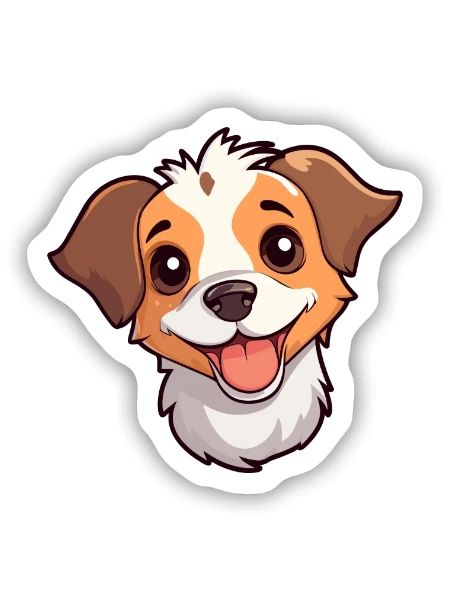 Cirnechi Dell Ätna Hunderasse Aquarell Karikatur Ka - Sticker Größe S (10 x 10 cm) - Mattweiß - Vorne