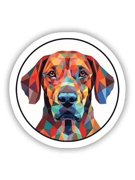 Plott Hund Hund Rasse Aquarell Illustration - Sticker Größe S (10 x 10 cm) - Mattweiß - Vorne