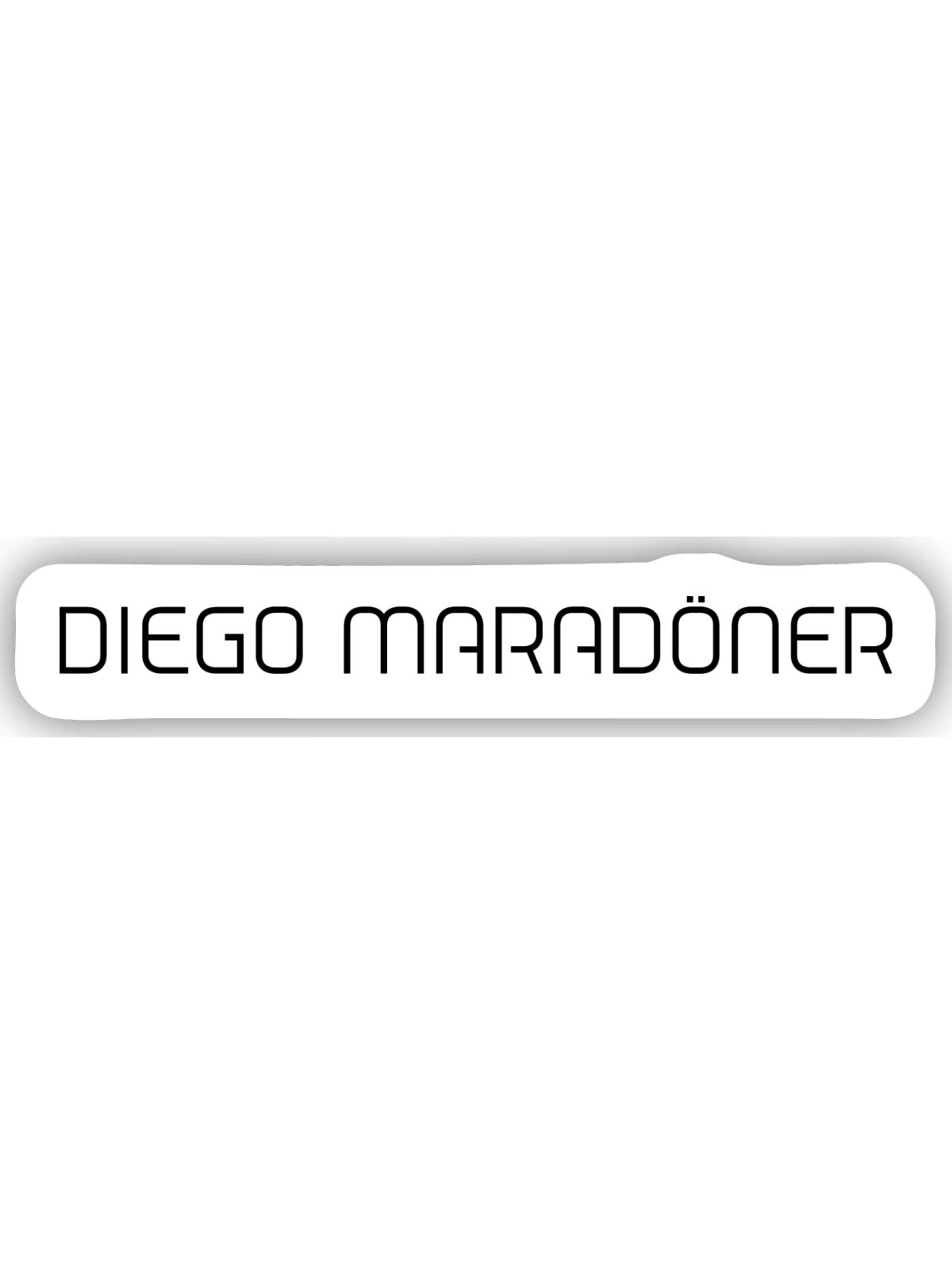 Diego Maradöner - Sticker Größe S (10 x 10 cm) - Mattweiß - Vorne