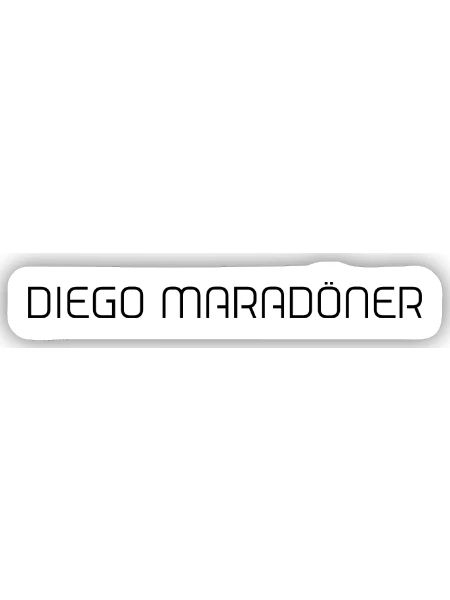 Diego Maradöner - Sticker Größe S (10 x 10 cm) - Mattweiß - Vorne