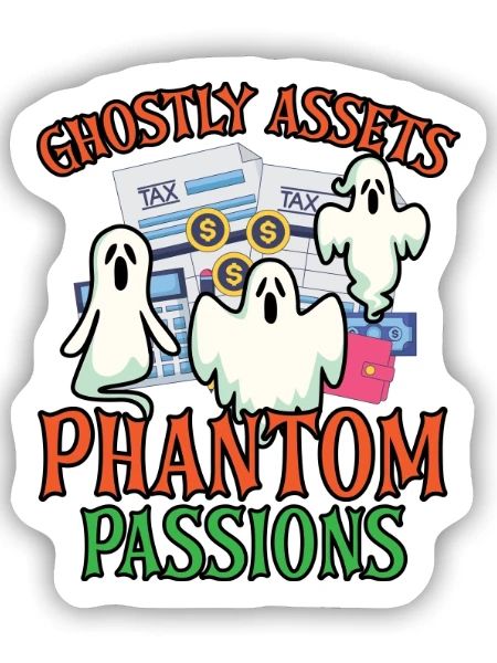 Geisterhaftes Vermögen Phantom Leidenschaften Grus - Sticker Größe S (10 x 10 cm) - Mattweiß - Vorne
