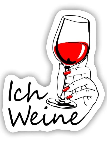 Ich weine - Sticker Größe S (10 x 10 cm) - Mattweiß - Vorne