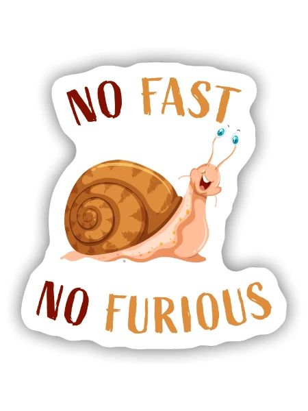 Schnecke Humor Lustige Sprüche - Sticker Größe S (10 x 10 cm) - Mattweiß - Vorne