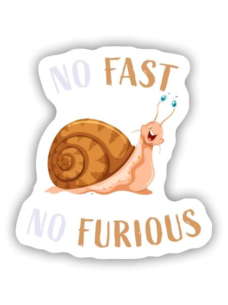 Schnecke Humor, Lustige Sprüche - Sticker Größe S (10 x 10 cm) - Mattweiß - Vorne