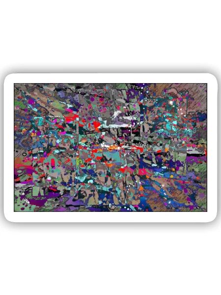 ungeordnetes_wirre - Sticker Größe S (10 x 10 cm) - Mattweiß - Vorne