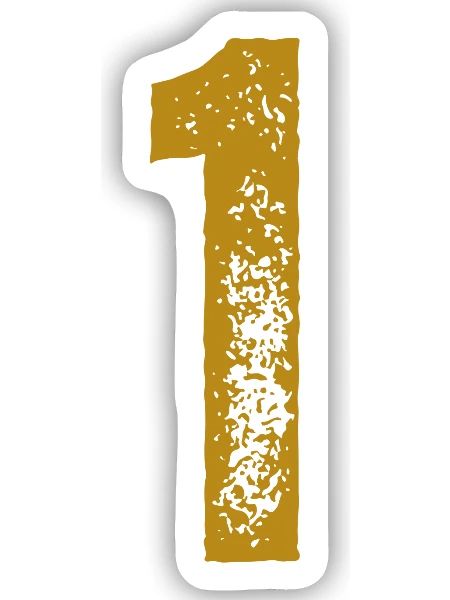 1 - Sticker Größe S (10 x 10 cm) - Mattweiß - Vorne
