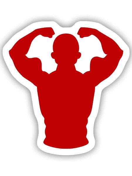 Crimson Flex Silhouette - Sticker Größe S (10 x 10 cm) - Mattweiß - Vorne