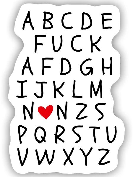 ABC MIT FCK AFD & NO NZS WORTWITZ, FCK NZS, NO AFD - Sticker Größe S (10 x 10 cm) - Mattweiß - Vorne