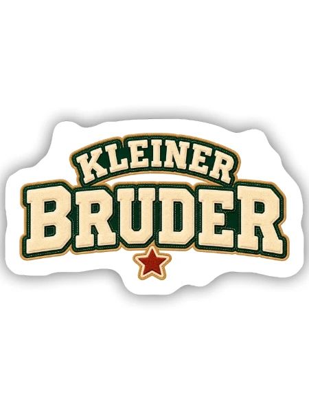 Kleiner Bruder Geschwistershirt - Sticker Größe S (10 x 10 cm) - Mattweiß - Vorne