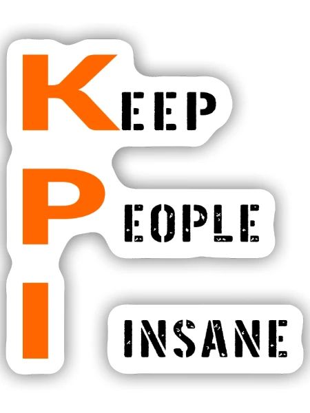 BÜRO-KPI-MITARBEITER - Sticker Größe S (10 x 10 cm) - Mattweiß - Vorne