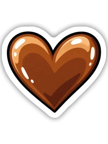 Glänzendes Herz - Sticker Größe S (10 x 10 cm) - Mattweiß - Vorne