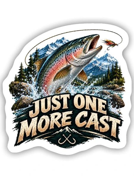 Zitate für Angler - Sticker Größe S (10 x 10 cm) - Mattweiß - Vorne