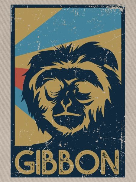 Flinker Gibbon Dschungelbewohner